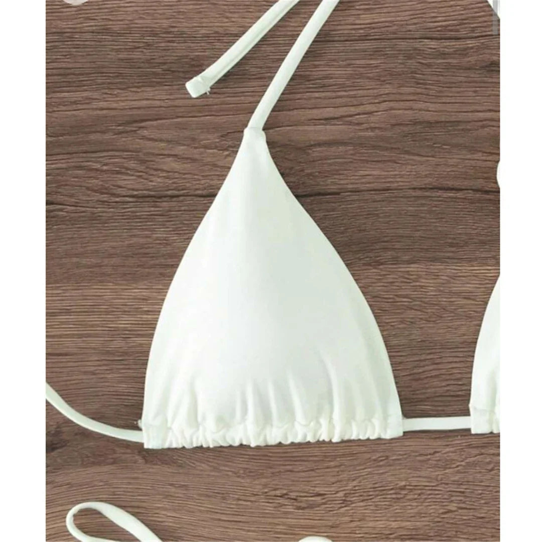Costume da Bagno Sexy con Fiori e Fascia, Bikini a Perizoma 2025, Costumi da Bagno Donna con Lacci, Set Bikini Brasiliano, Biquini Mujer