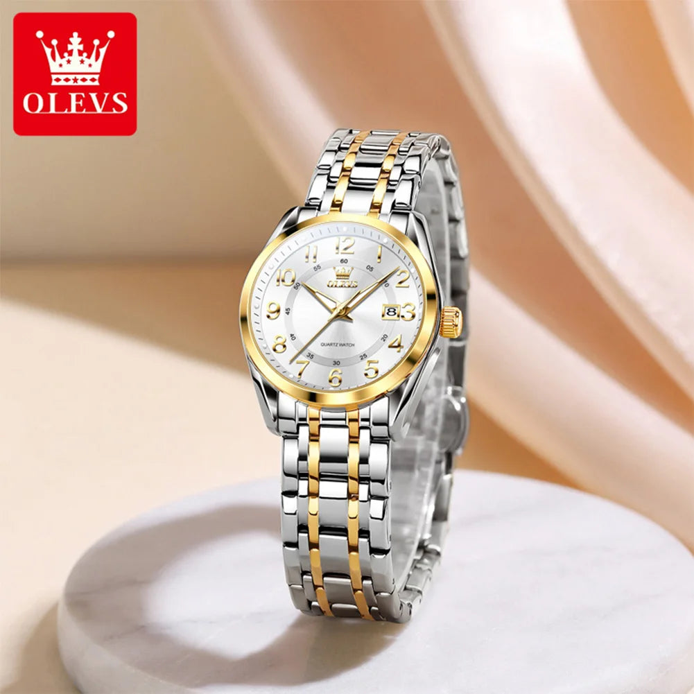 OLEVS 3666 Orologi da Donna Originali al Quarzo Impermeabili Luminosi Regalo per Donna Cronografo con Data Reloj Mujer