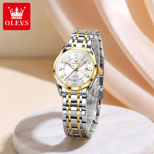 OLEVS 3666 Orologi da Donna Originali al Quarzo Impermeabili Luminosi Regalo per Donna Cronografo con Data Reloj Mujer