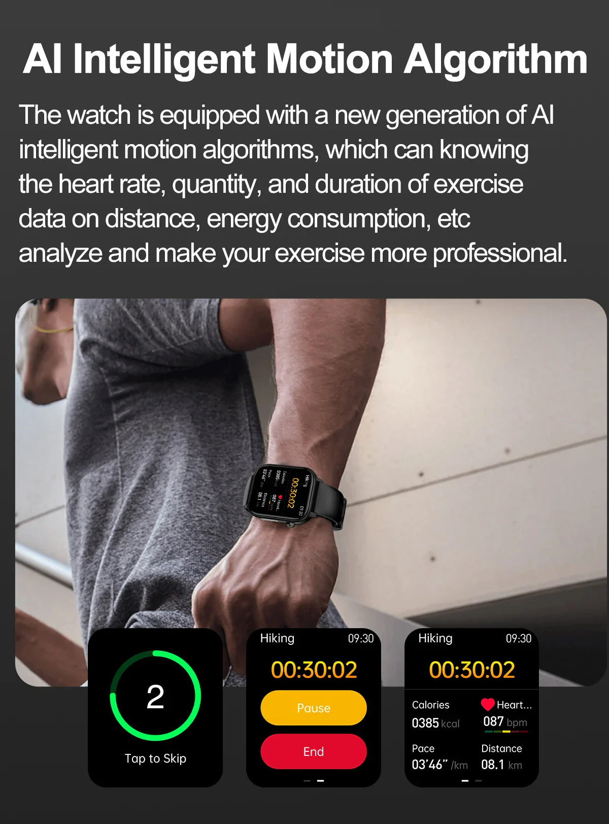2025 Nuovo AI Diagnosi Lipidi nel sangue Acido urico Test di composizione corporea Smart Watch per uomo ECG + PPG Chiamata Bluetooth Salute Smartwatch