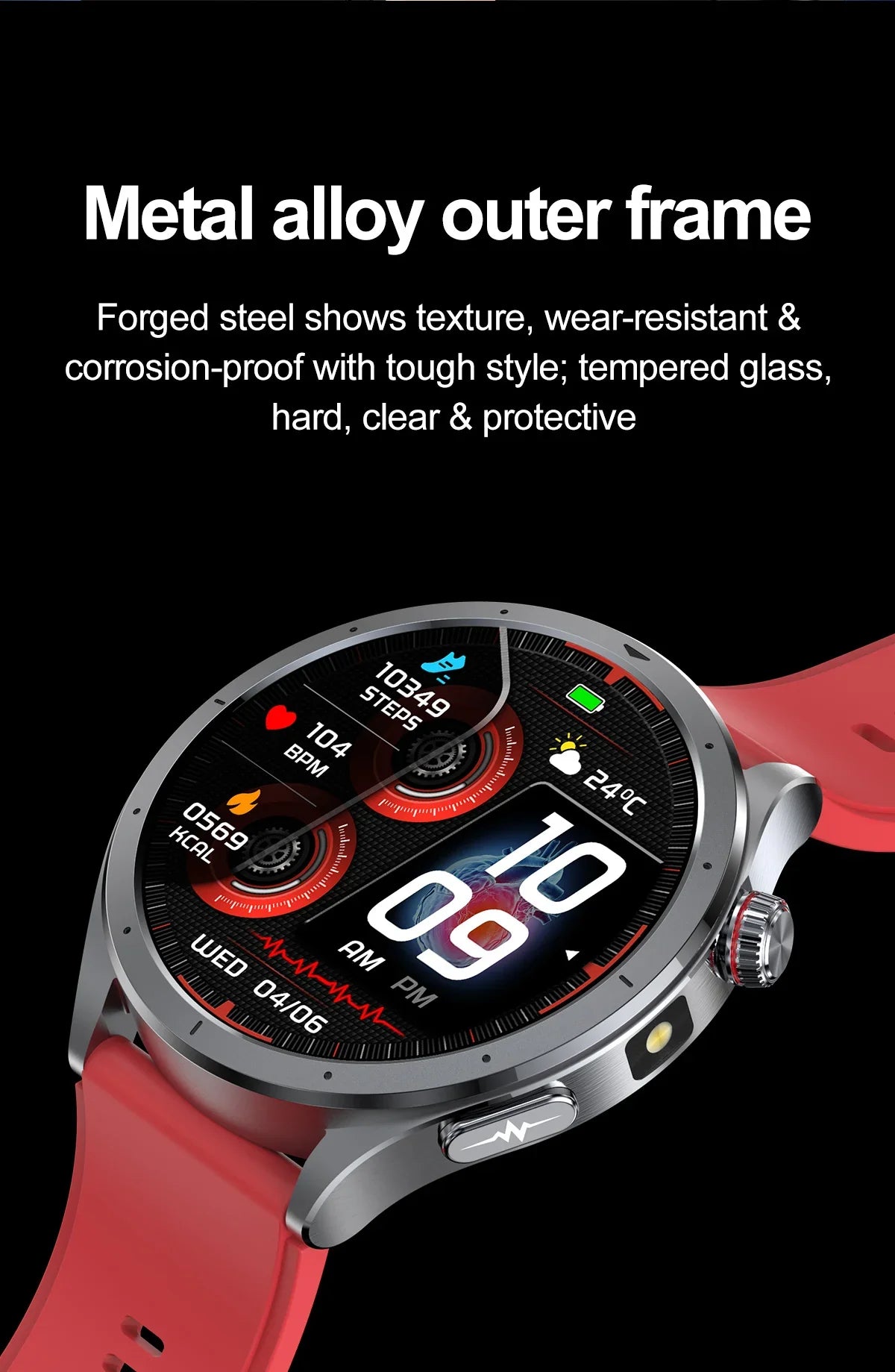 Nuovo Smartwatch 2026 per Analisi del Grasso Corporeo, ECG+PPG, Acido Urico, Pressione Sanguigna, Ossigeno nel Sangue, Orologio con Chiamate per Uomini e Donne