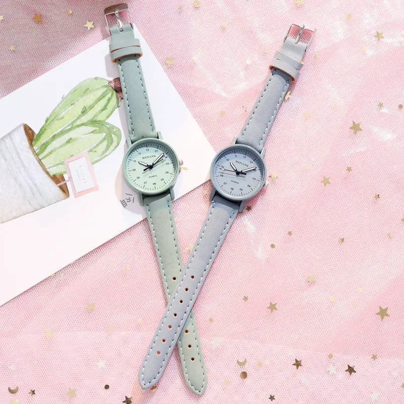YIKAZE orologio da donna cinturino in pelle PU orologi al quarzo da donna orologio da polso da donna con quadrante rotondo impermeabile orologio da polso da donna