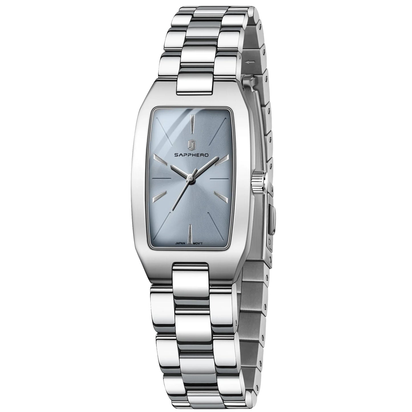 SAPPHEROLuxury Orologio da donna Cinturino in acciaio inossidabile Orologio impermeabile Quadrante ultrasottile Orologio da donna semplice alla moda Orologio accurato