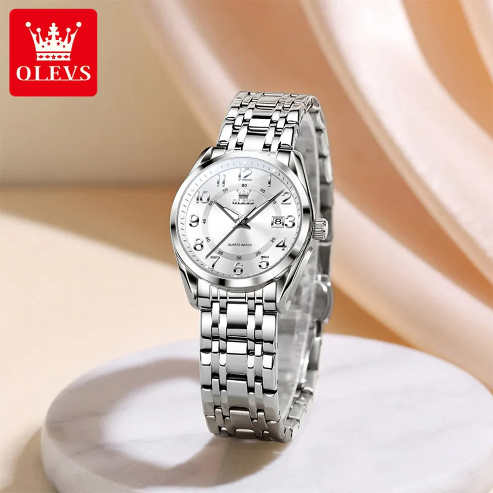 OLEVS 3666 Orologi da Donna Originali al Quarzo Impermeabili Luminosi Regalo per Donna Cronografo con Data Reloj Mujer