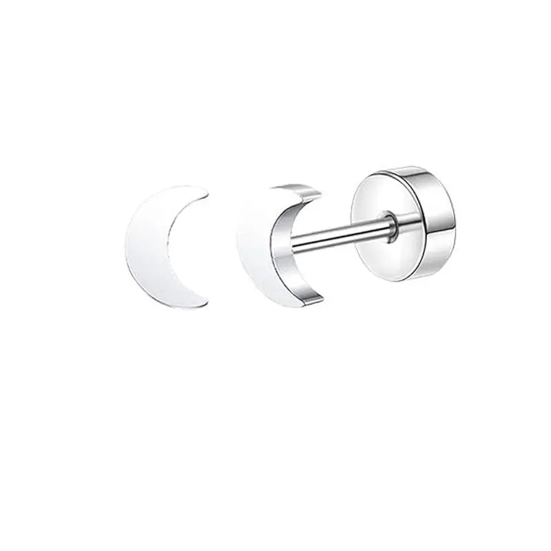 2 pz/set In Acciaio Inox Cuore Luna Earbone Della Vite Della Vite Della Sfera Orecchini con perno per Le Donne di Modo Dell'orecchio Trago Cartilagine Body Piercing
