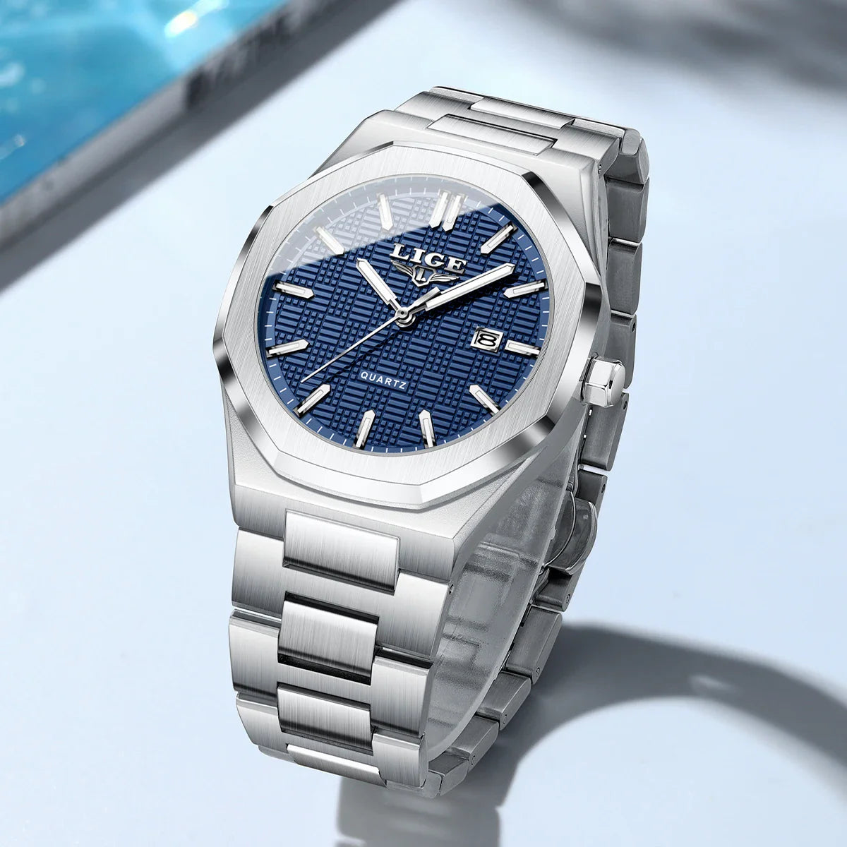 LIGE Orologio da donna elegante e lussuoso, orologio classico alla moda con data automatica, cinturino in acciaio inossidabile, orologi luminosi impermeabili per donna, regalo per signora