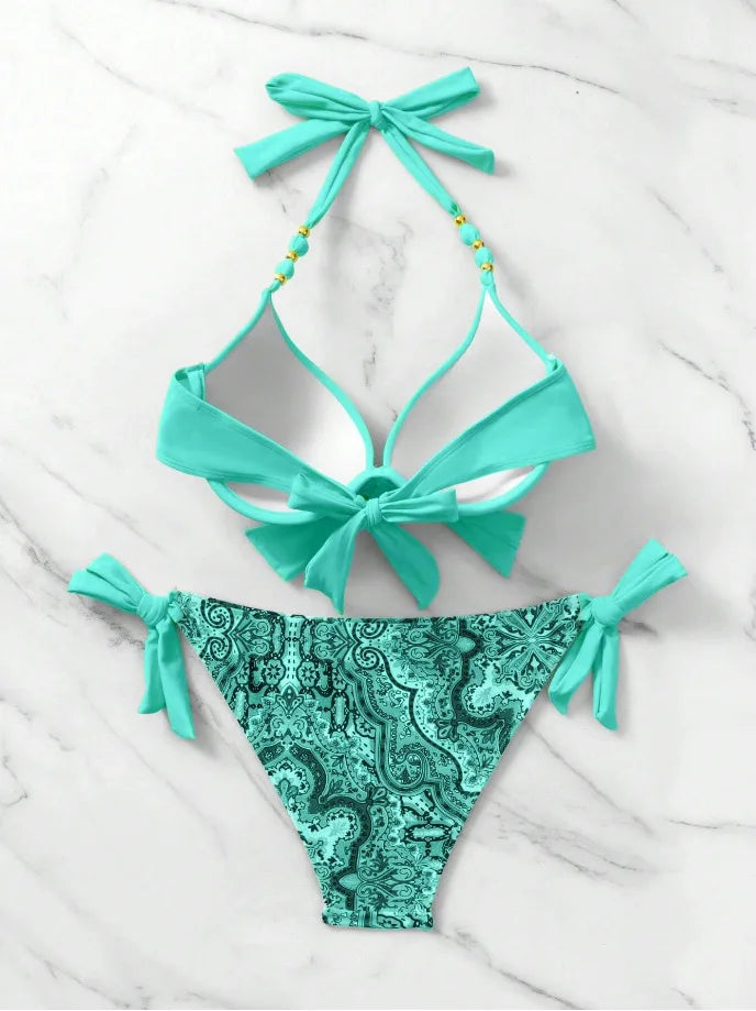 Sexy Push Up Bikini 2024 Costume da bagno donna Due pezzi Costumi da bagno Perizoma femminile Bikini Set Nuoto per costumi da bagno Biquini brasiliano