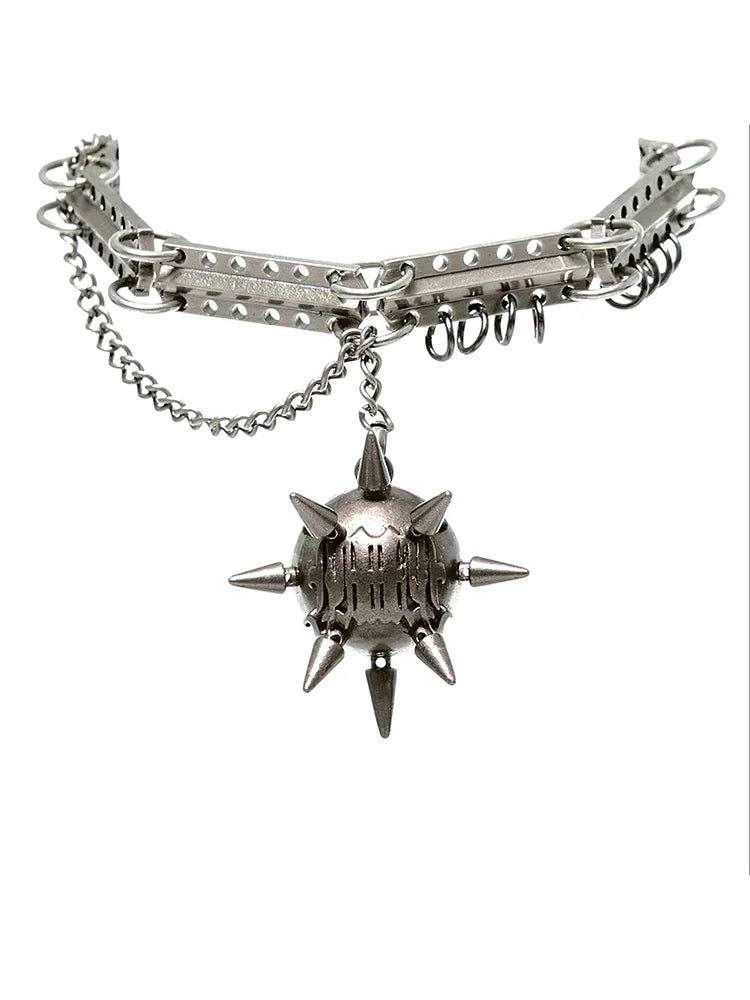 Set di Gioielli Punk Rock per Donne e Uomini, Collane e Anelli con Ciondolo a Croce Gotica, Collezione di Accessori Gioiello Audaci