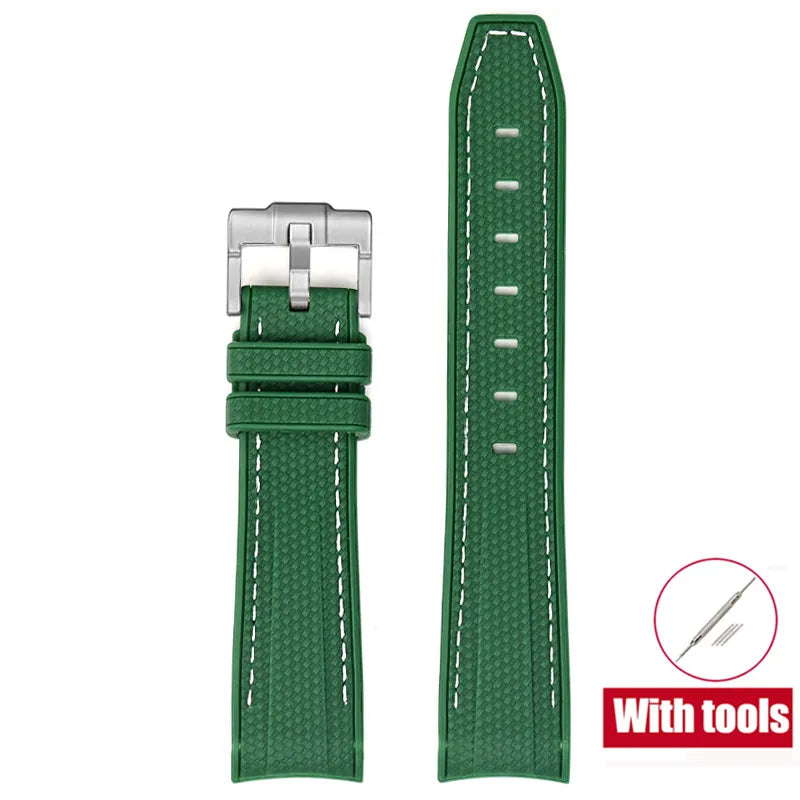 Cinturino in gomma per Swatch X Omega Joint MoonSwatch Cinturino sportivo impermeabile da 20 mm Cinturino con estremità curva in silicone per uomo donna
