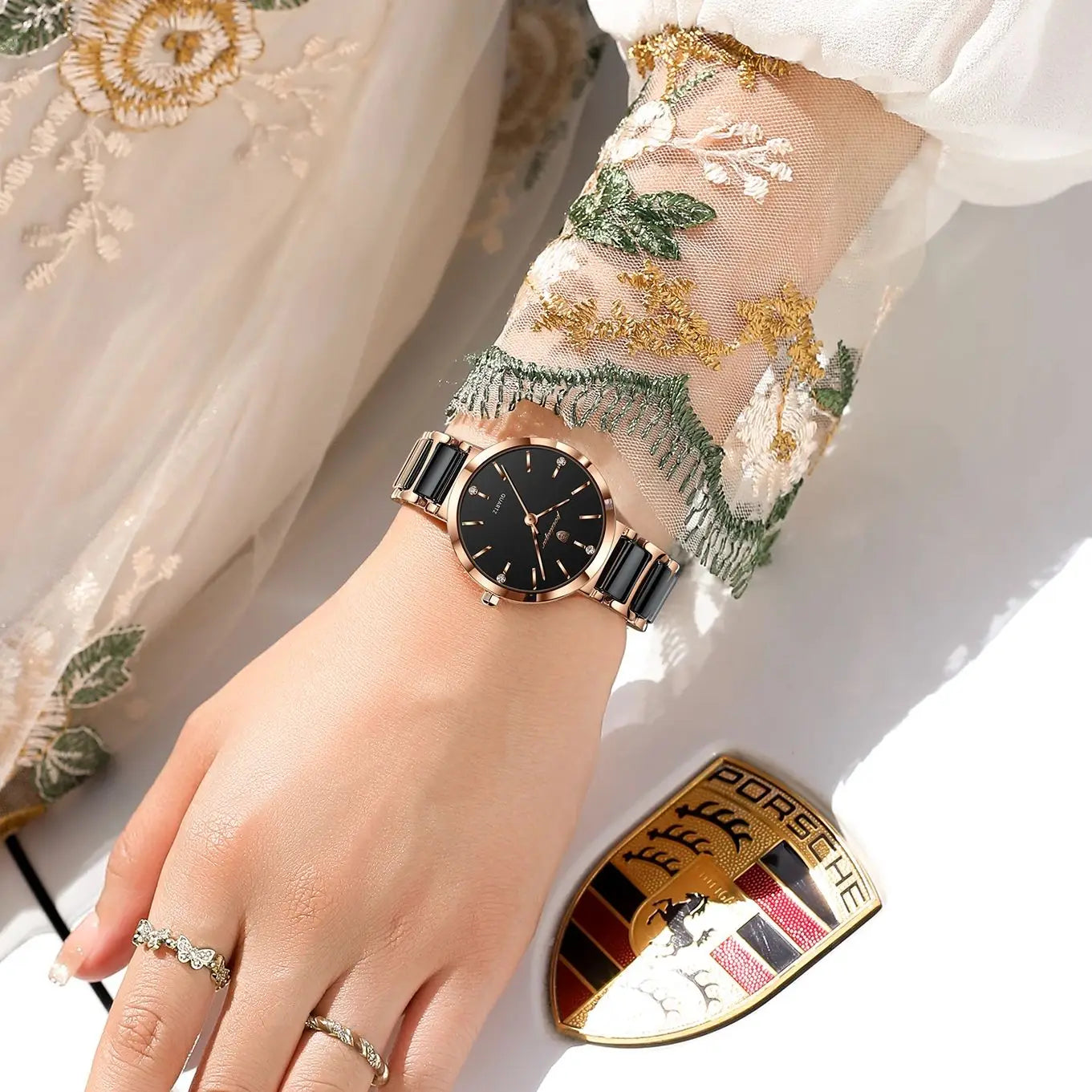 Orologio di lusso POEDAGAR Top Diamond per donna, orologio al quarzo da donna di alta qualità, impermeabile, in acciaio inossidabile, con scatola.
