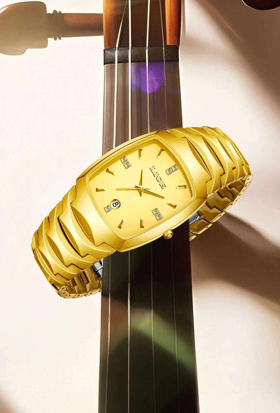 LIGE Orologio da Donna di Lusso alla Moda, Elegante e Semplice, in Acciaio Inossidabile, Casual, al Quarzo, con Calendario, Regalo Romantico per Signore, Novità