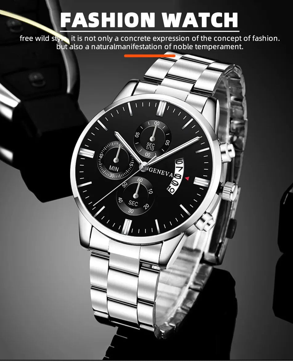 Orologio da uomo alla moda Orologio da polso al quarzo con calendario di lusso Orologi da lavoro Orologio da uomo Orologio da polso con cinturino maschile