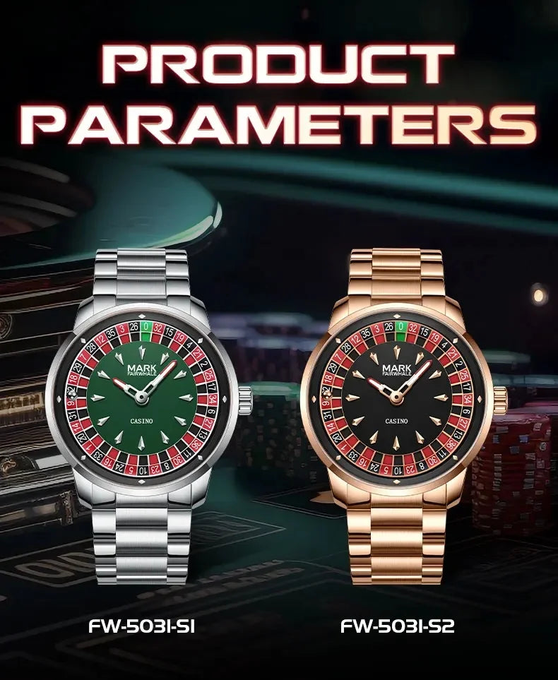 Mark Fairwhale 5031 Nuovo orologio al quarzo da uomo di marca superiore quadrante digitale rotante intrattenimento freddo orologio da notte impermeabile reloj