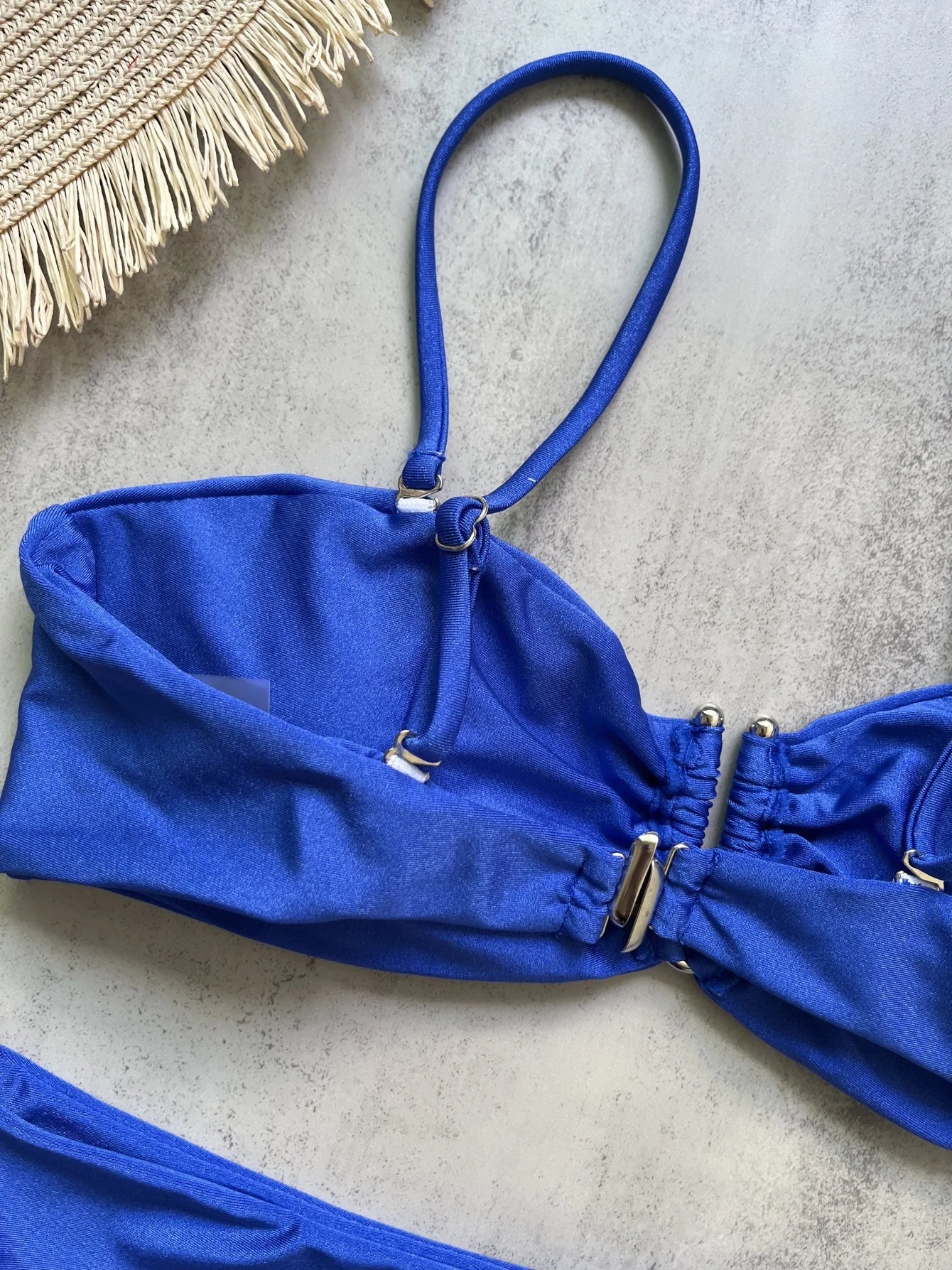 Bikini a Fascia Push-Up Donna 2024, Costume da Bagno Sexy Femminile, Set Bikini Brasiliano con Perizoma, Tinta Unita, Abbigliamento da Spiaggia