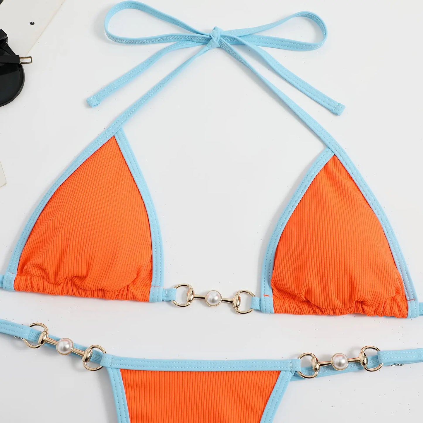Set bikini sexy in due pezzi Set bikini con stampa casuale da donna Costume da bagno push-up Costume da bagno sandbeach