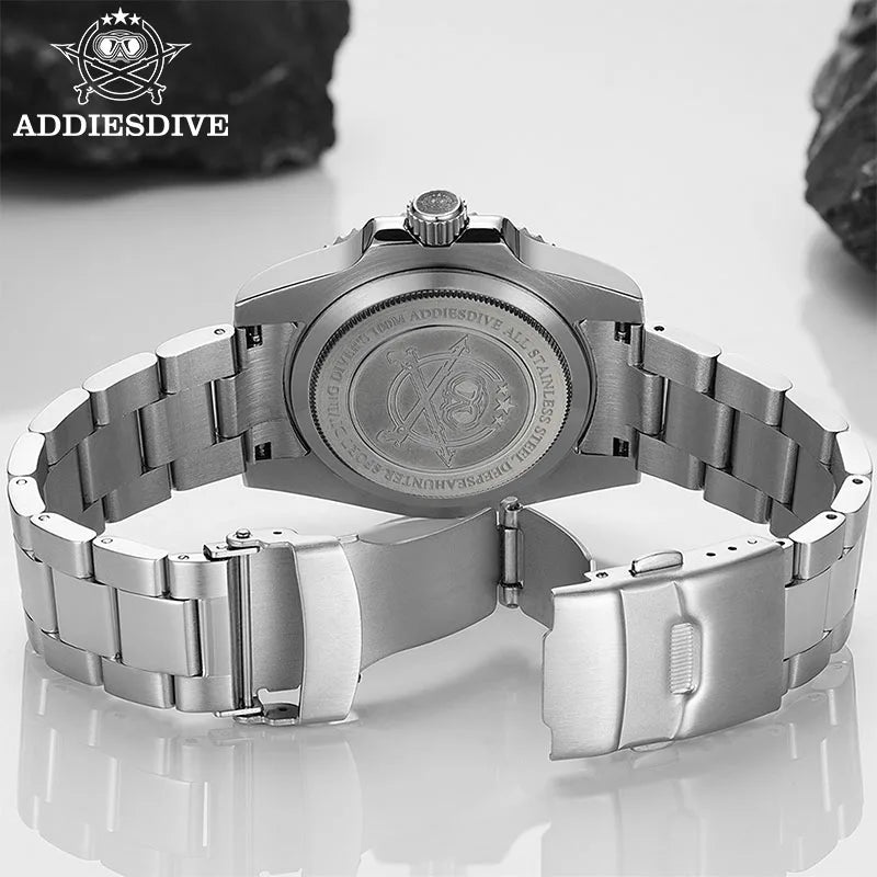 ADDIESDIVE Orologio automatico da uomo di lusso 8215 Orologio meccanico BGW9 Orologio da sub in vetro zaffiro luminoso Orologio analogico da uomo AD2503