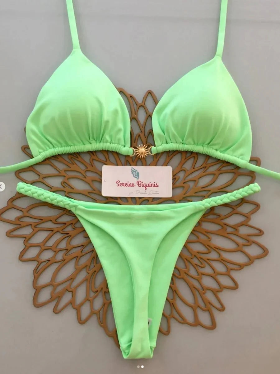 Micro Bikini 2026 Costume da bagno donna Nuovo costume da bagno sexy Halter Bikini Set brasiliano Biquini Perizoma femminile Beachwear Party Wear