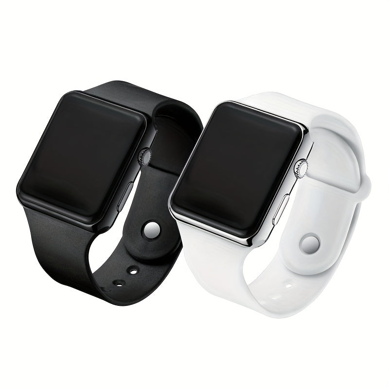 2 pezzi orologio per coppie display a LED orologio elettronico sportivo orologio da polso digitale in silicone per donna uomo regalo di San Valentino per lei