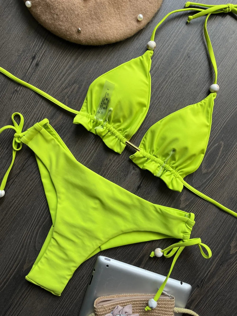RUOTONGSEPT 2025 Nuovo Sexy Costume da Bagno Triangolare in 13 Colori per Donne, Bikini Brasiliano, Costume Push-Up, Set Bikini da Spiaggia