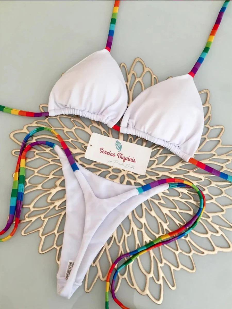 Micro Bikini 2026 Costume da bagno donna Nuovo costume da bagno sexy Halter Bikini Set brasiliano Biquini Perizoma femminile Beachwear Party Wear