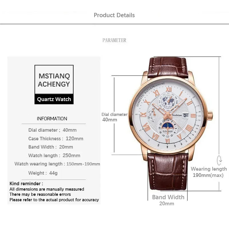 2024 Orologio da uomo alla moda Orologio da polso da uomo sportivo di lusso alla moda Orologio da uomo al quarzo con data in pelle luminosa impermeabile Orologio da uomo