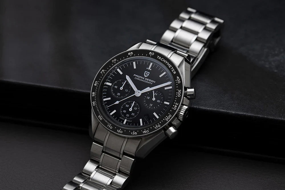 Nuovo Orologio da Uomo PAGANI DESIGN Golden Moon 2026, Orologio al Quarzo di Lusso, Cronografo Sportivo, Vetro Zaffiro AR, Impermeabile, Regalo