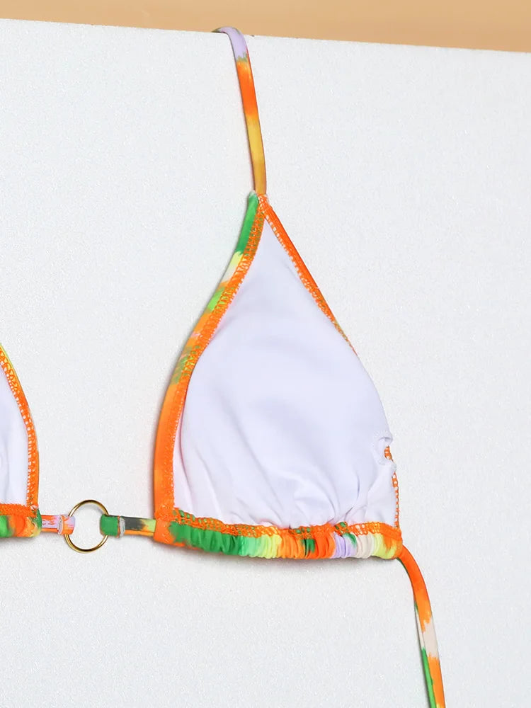 Miyouj Nuovi Bikini Stampati Costumi da bagno Donna Costume da bagno sexy Fasciatura Bikini Set 2024 Beachwear String Costumi da bagno Micro Biquinis