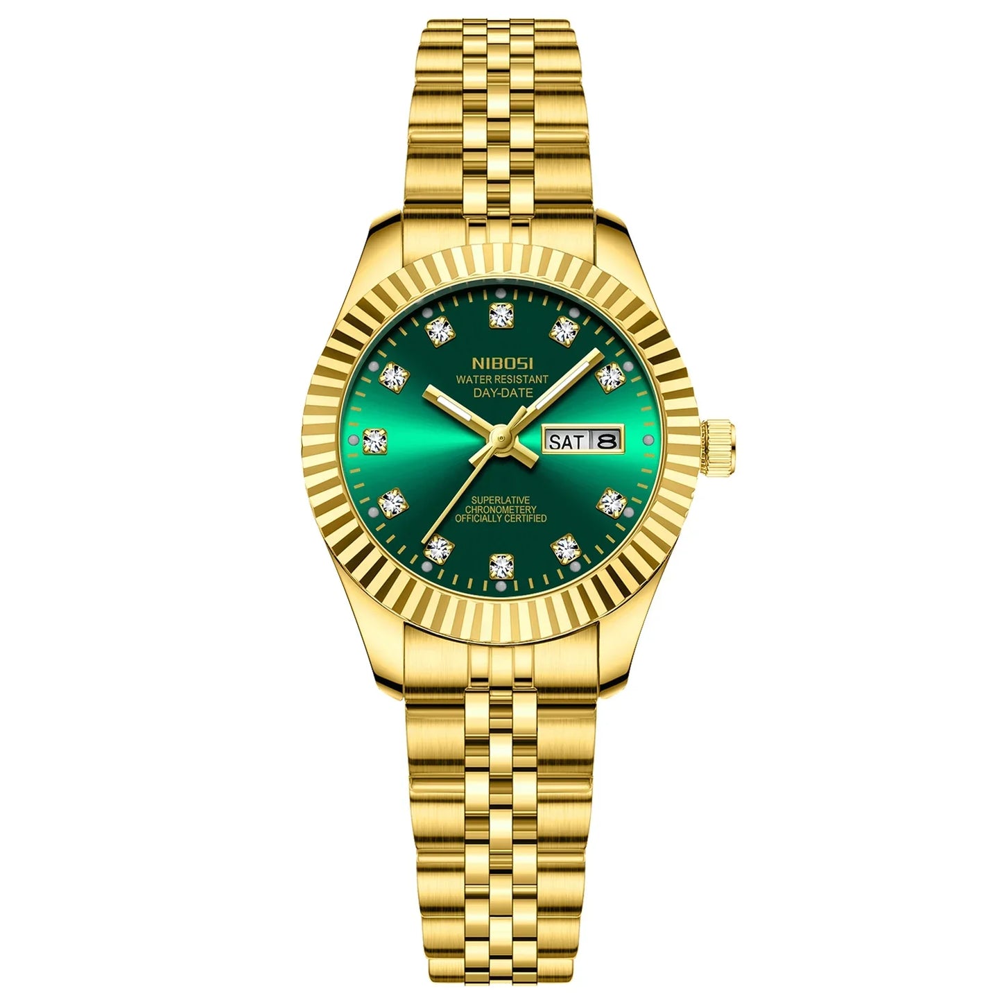 NIBOSI Orologi da donna con diamanti Orologio da donna casual di moda di lusso delle migliori marche Orologio da donna con data settimanale automatica impermeabile Reloj