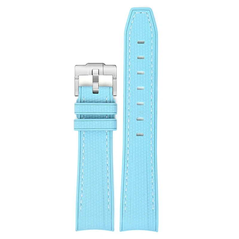 Cinturino in gomma per Swatch X Omega Joint MoonSwatch Cinturino sportivo impermeabile da 20 mm Cinturino con estremità curva in silicone per uomo donna