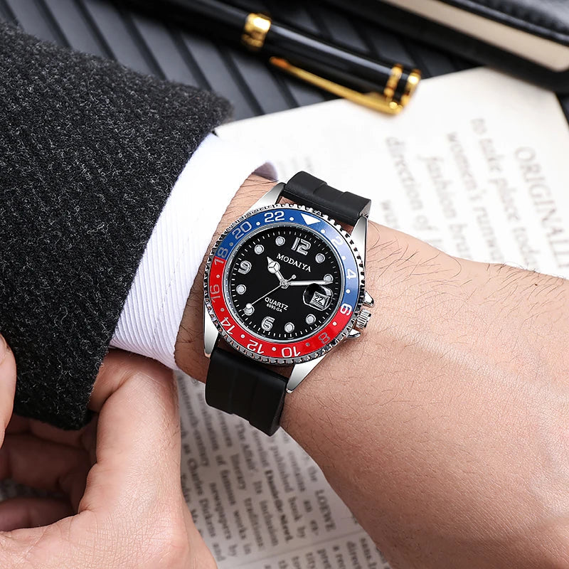 2024 nuovo arrivo moda orologi al quarzo orologio da polso da uomo 1 pezzo orologio sportivo da uomo
