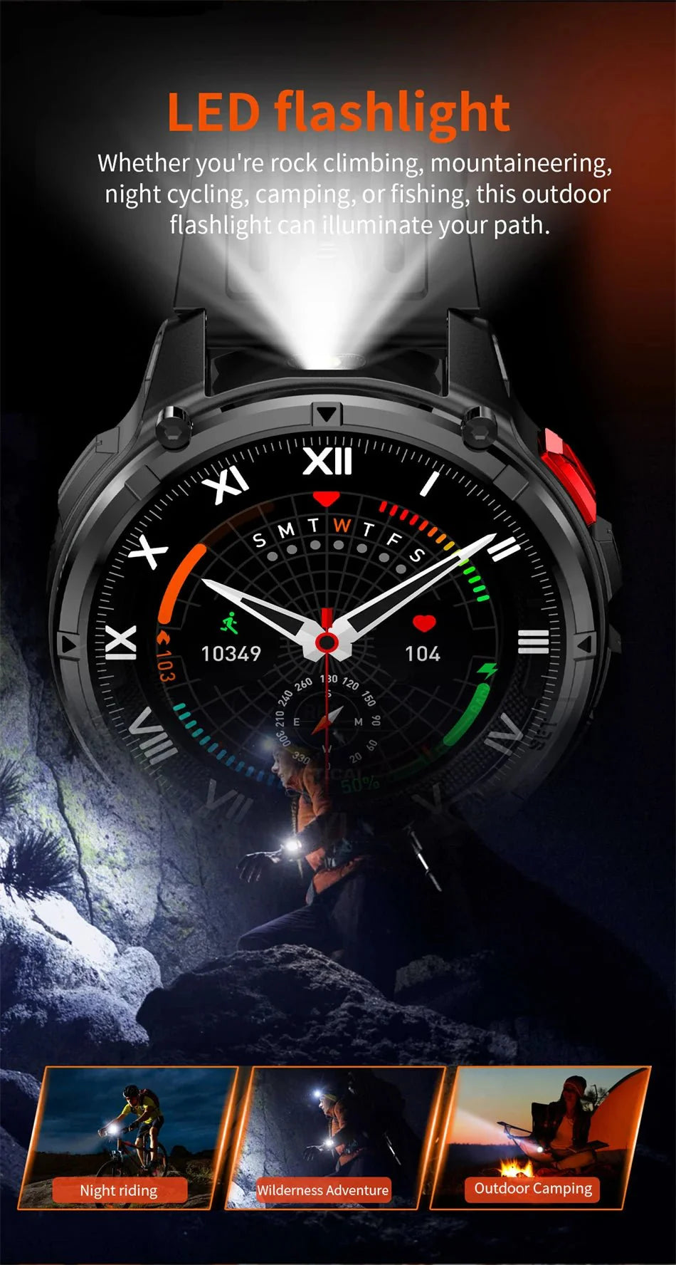 Nuovo T-Rex3 Ultra 1100mAh Batteria Smart Watch GPS Track Bussola IP69K Impermeabile Sport tracker All'aperto Militare Smartwatch