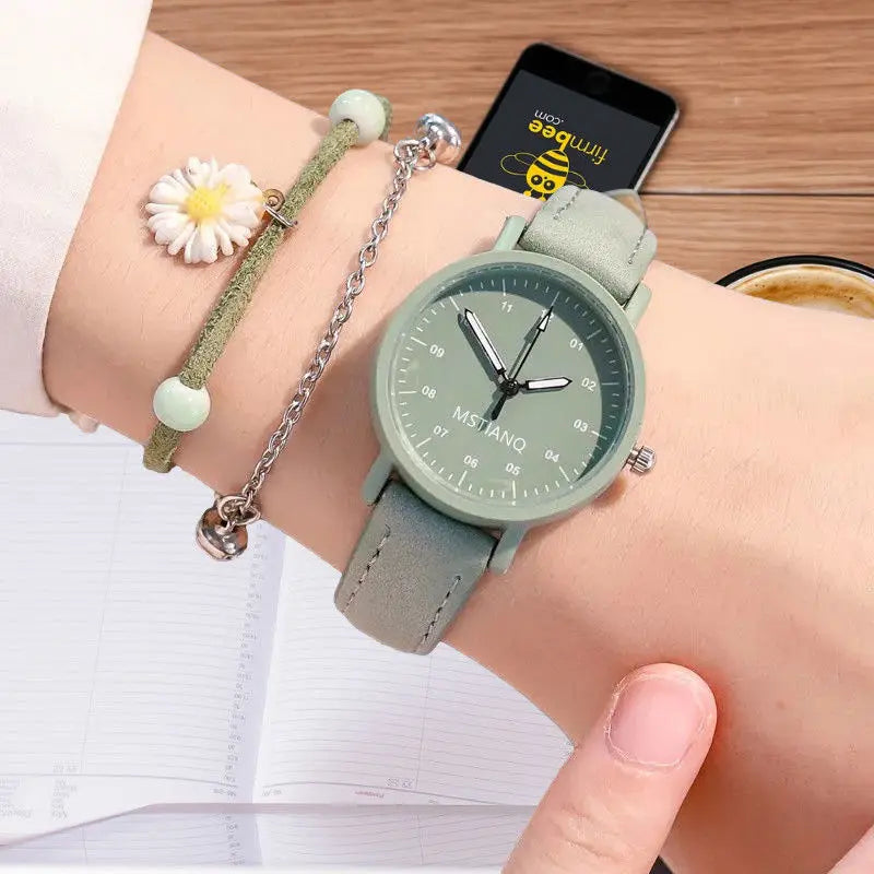 YIKAZE orologio da donna cinturino in pelle PU orologi al quarzo da donna orologio da polso da donna con quadrante rotondo impermeabile orologio da polso da donna