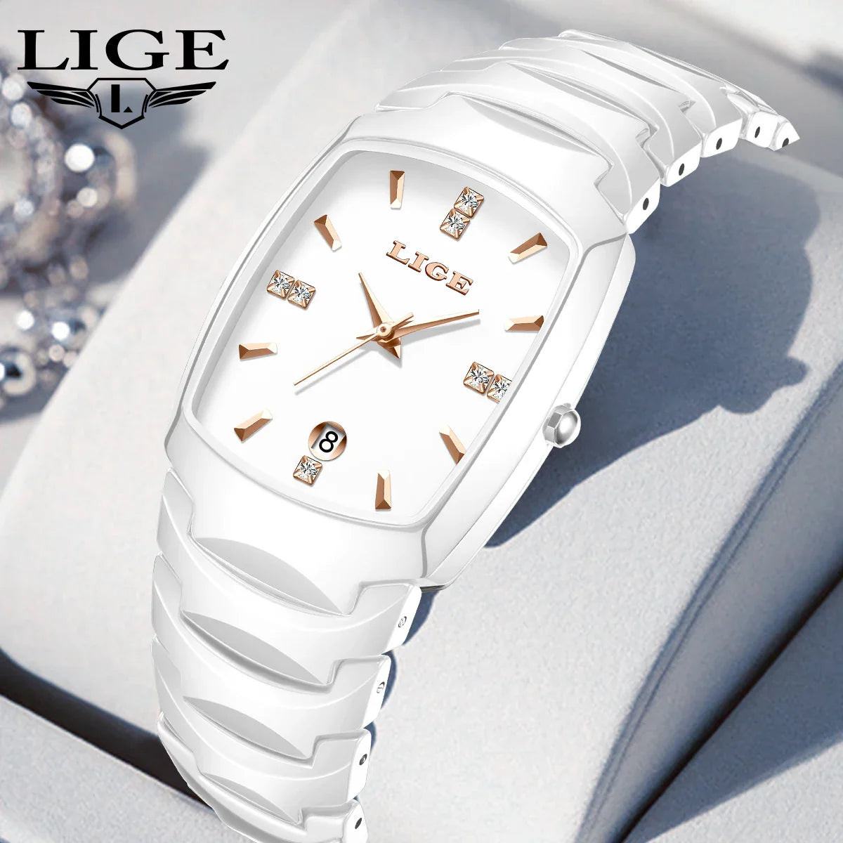 LIGE Orologio da Donna di Lusso alla Moda, Elegante e Semplice, in Acciaio Inossidabile, Casual, al Quarzo, con Calendario, Regalo Romantico per Signore, Novità