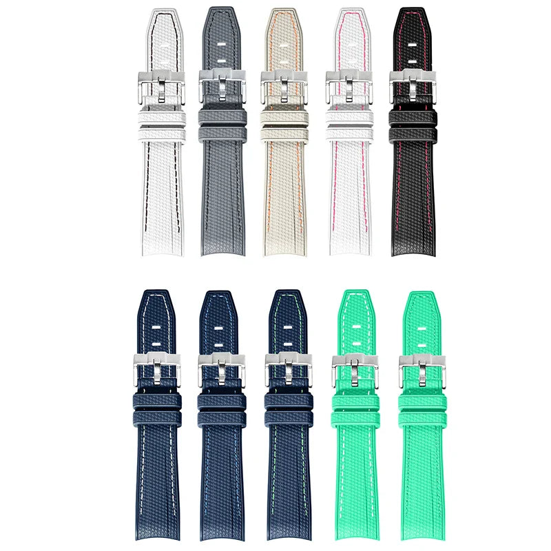 Cinturino in gomma per Swatch X Omega Joint MoonSwatch Cinturino sportivo impermeabile da 20 mm Cinturino con estremità curva in silicone per uomo donna