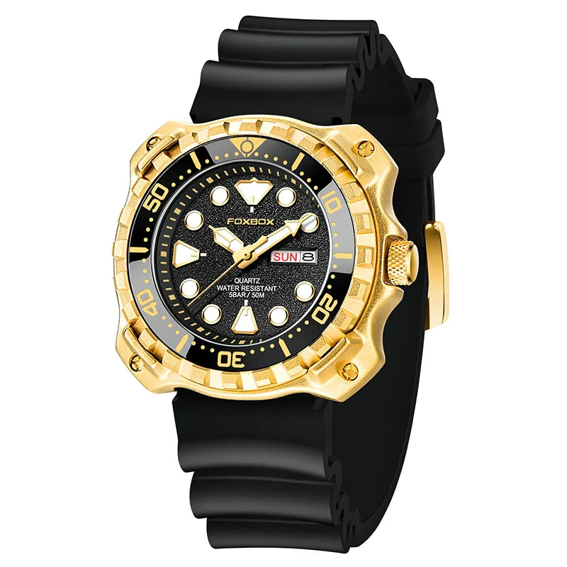 Orologio da uomo LIGE 2026 alla moda, orologio sportivo di lusso con quadrante grande, impermeabile, luminoso, al quarzo, con datario, per uomo, marca Foxbox