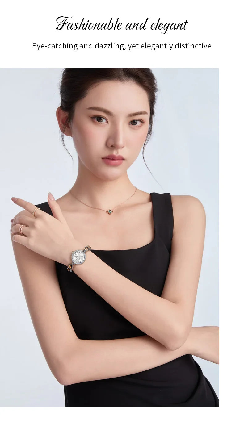 Orologio da donna CLARE SHINE Brand 7708, elegante orologio al quarzo di lusso, impermeabile, con datario, collezione Stellar Eyes.