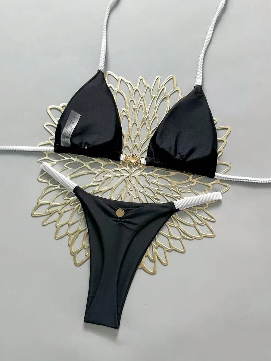 Micro Bikini 2026 Push Up Costumi da bagno donna Costumi da bagno sexy Bikini brasiliano Perizoma Biquini Costume da bagno solido Costumi da bagno estivi