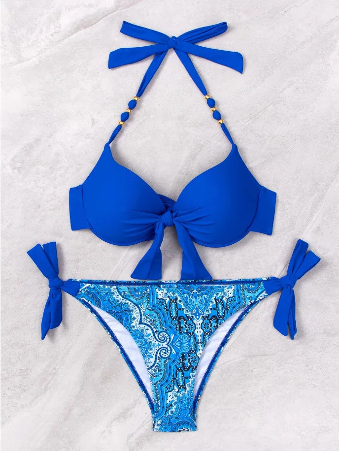 Sexy Push Up Bikini 2024 Costume da bagno donna Due pezzi Costumi da bagno Perizoma femminile Bikini Set Nuoto per costumi da bagno Biquini brasiliano