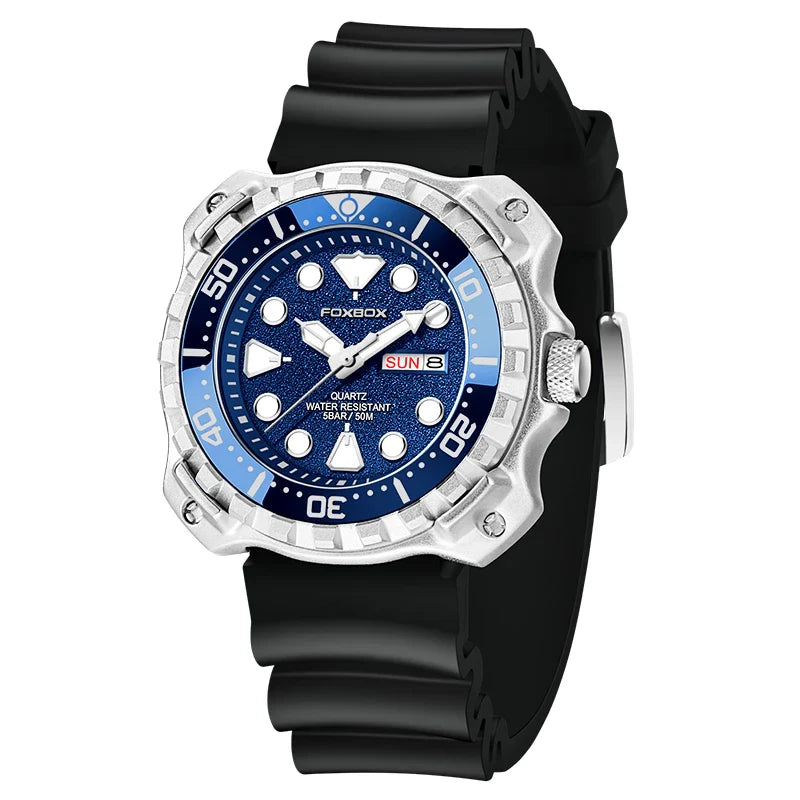 Orologio da uomo LIGE 2026 alla moda, orologio sportivo di lusso con quadrante grande, impermeabile, luminoso, al quarzo, con datario, per uomo, marca Foxbox