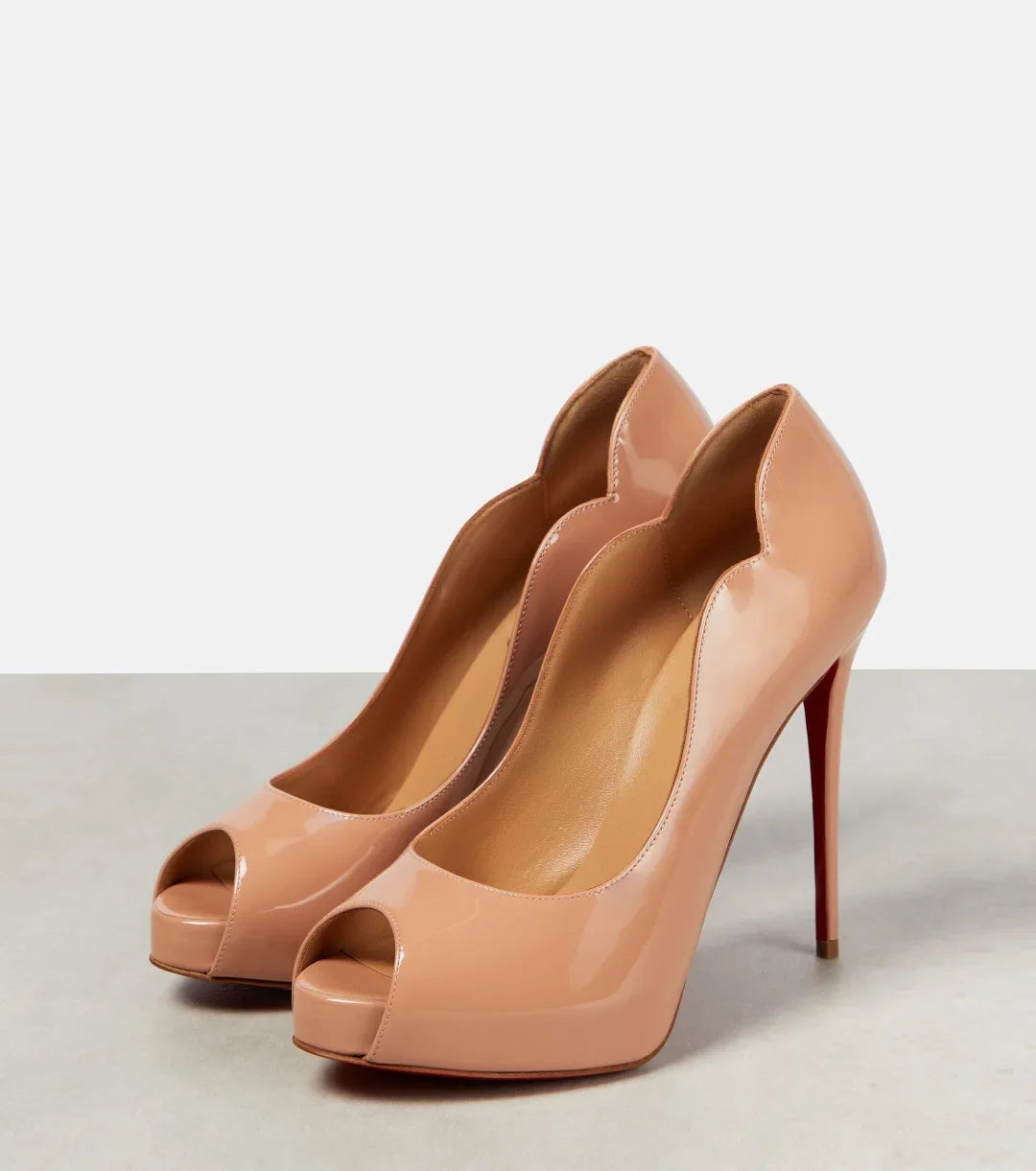 New Women's Open Toed Patent Leather  High Heels Shoes Ladies  Slim High Heels Fishmouth Shoes Sexy Party Shoes
