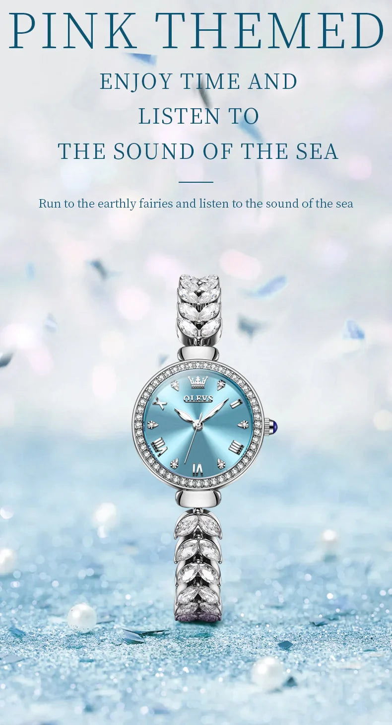 OLEVS 9971 orologio al quarzo per donna scala romana abito elegante orologio da donna moda impermeabile luminoso orologio a mano di lusso originale