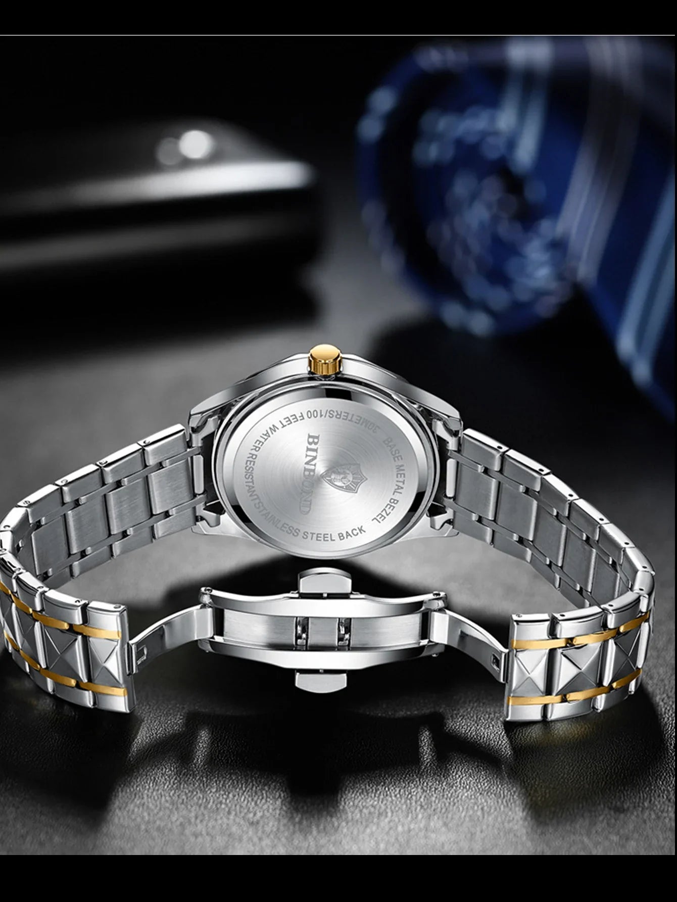BINBONG Orologi da donna Orologio al quarzo da donna di moda di lusso Orologio da polso in acciaio inossidabile con data luminosa impermeabile Regalo per gli amanti della fidanzata