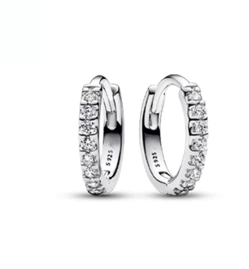 Orecchini e Ciondolo con Zirconi Scintillanti, Combinazione Fiore di Ciliegio e Farfalla, Orecchini in Argento 925, Regalo Ideale per Donne