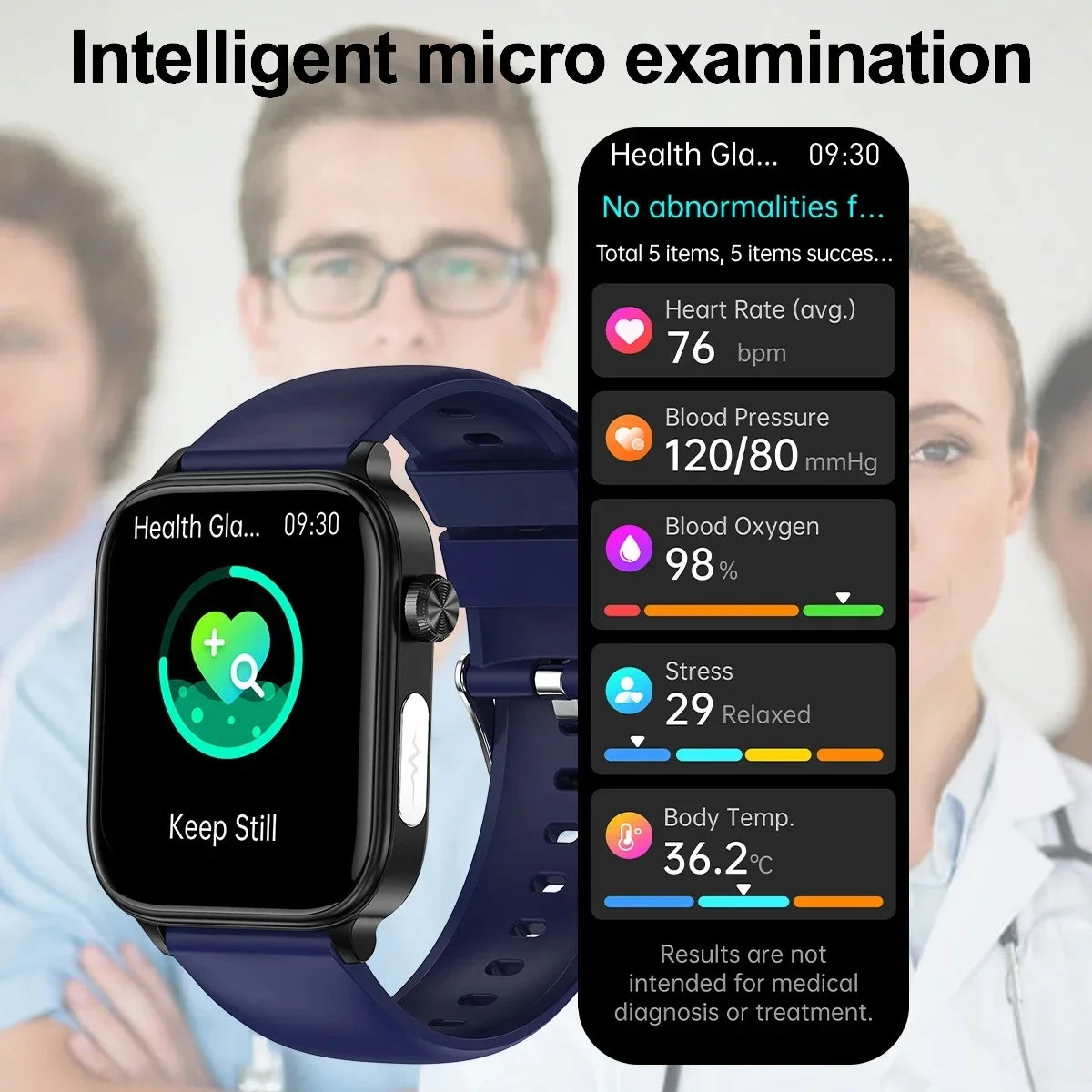2025 Nuovo AI Diagnosi Lipidi nel sangue Acido urico Test di composizione corporea Smart Watch per uomo ECG + PPG Chiamata Bluetooth Salute Smartwatch
