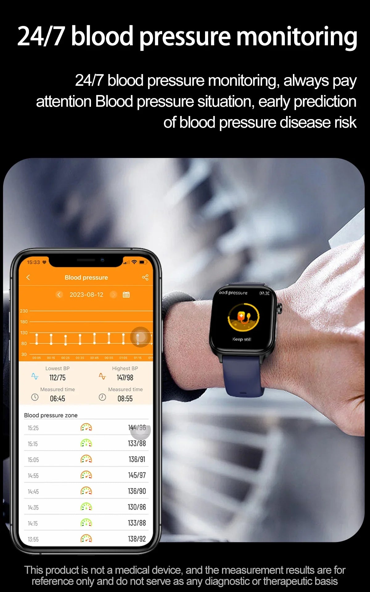 2025 Nuovo AI Diagnosi Lipidi nel sangue Acido urico Test di composizione corporea Smart Watch per uomo ECG + PPG Chiamata Bluetooth Salute Smartwatch