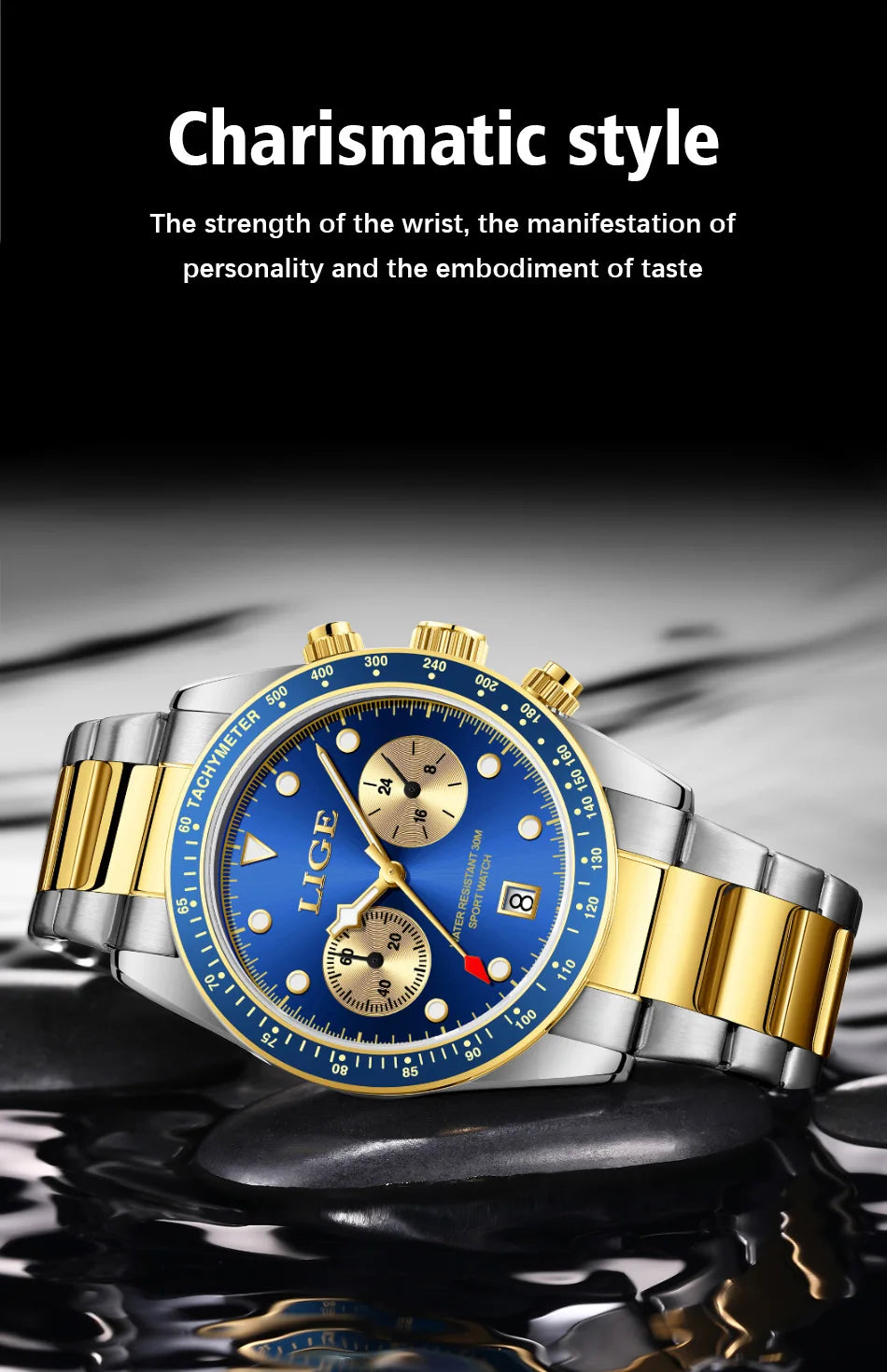 LIGE Nuovi orologi da uomo Orologi da polso al quarzo da uomo di lusso delle migliori marche Cronografo sportivo impermeabile e luminoso Relogio Masculino+BOX