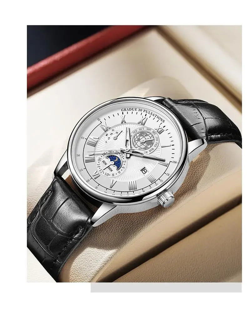 2024 Orologio da uomo alla moda Orologio da polso da uomo sportivo di lusso alla moda Orologio da uomo al quarzo con data in pelle luminosa impermeabile Orologio da uomo