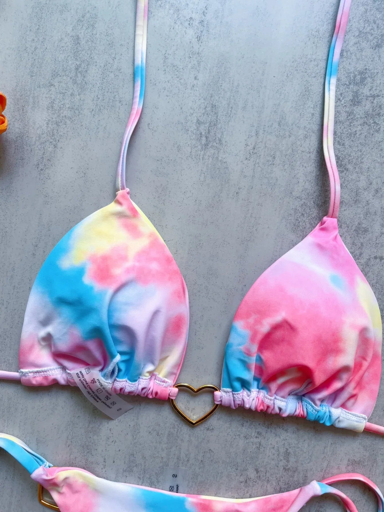 Costume da bagno bikini sexy da donna a tinta unita, due pezzi, rosso