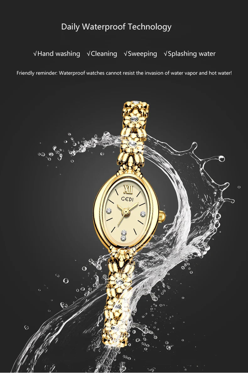 Orologio da donna Luce di lusso retrò tempestato di diamanti Bracciale di alta bellezza Orologi da donna squisiti alla moda