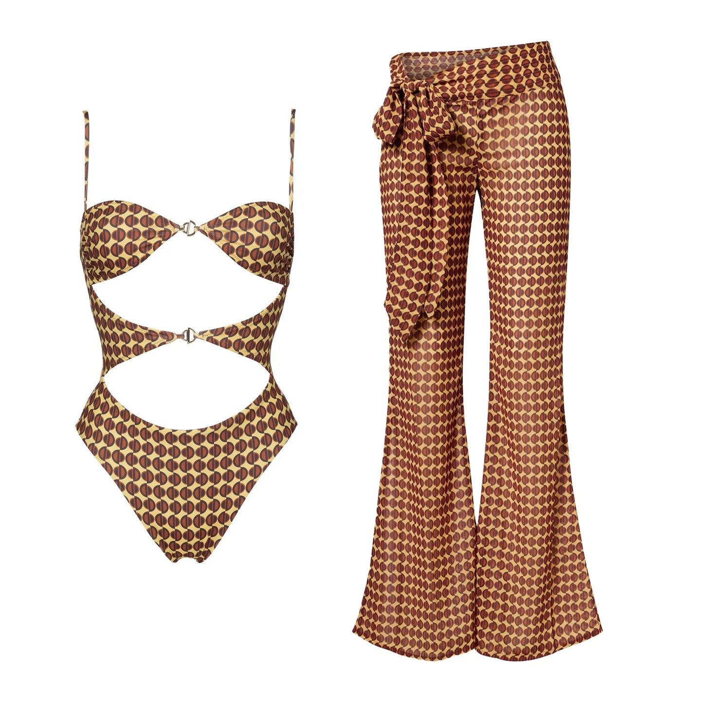 Costume da bagno bikini sexy con scollo all'americana con pantaloni Costumi da bagno Donna Bikini brasiliano Costume da bagno a gamba alta Estate femminile
